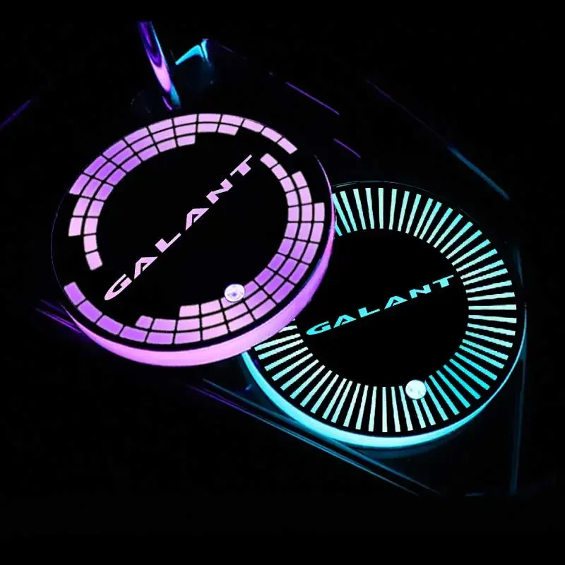 Kreatívna auto vodná dráha Luminiscent USB nabíjanie automobilového krytu drážková podložka podložka farebné LED svetlo LED pre Mitsubishi Galant