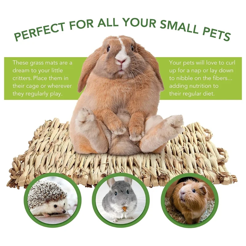 Kreatívna domáce zviera slamy Rabbit Chew Hay Toy Hračky mačiatko mačiatko prenosné klietky Bezpečné priedušné cool mat domáce domáce zvieratá dodávky domácich miláčikov