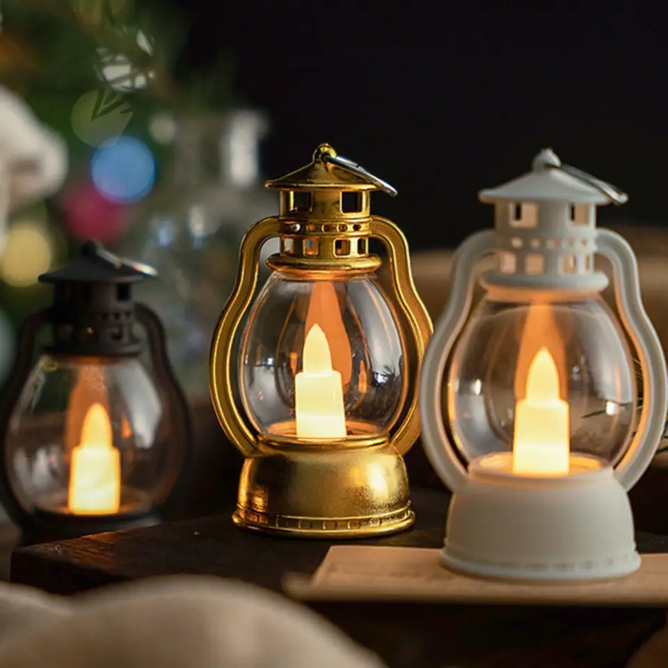 Kreatívna LED lampa odolná nočná lampa Energia Energy Energy Vylepšujte atmosféru Mini lucerna s blikajúcimi LED sviečkami Decor