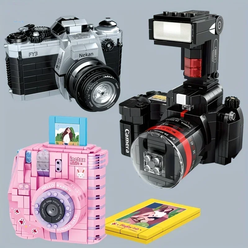 Kreatívne 316 F digitálny fotoaparát fotografia MOC Building Blocks Kit tehly klasický vzdelávací model vianočné darčeky pre deti 622ks