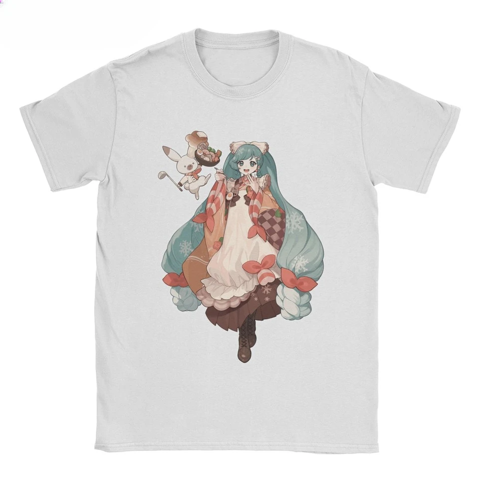 Kreatívne anime sneh Miku 2024 vokalidové tričko Men Dám