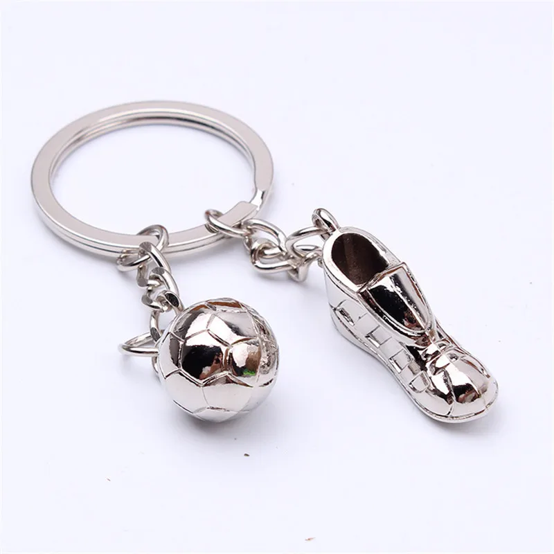 Kreatívne futbalové a futbalové topánky Keychain Metal Simple Keyring Osobnosť