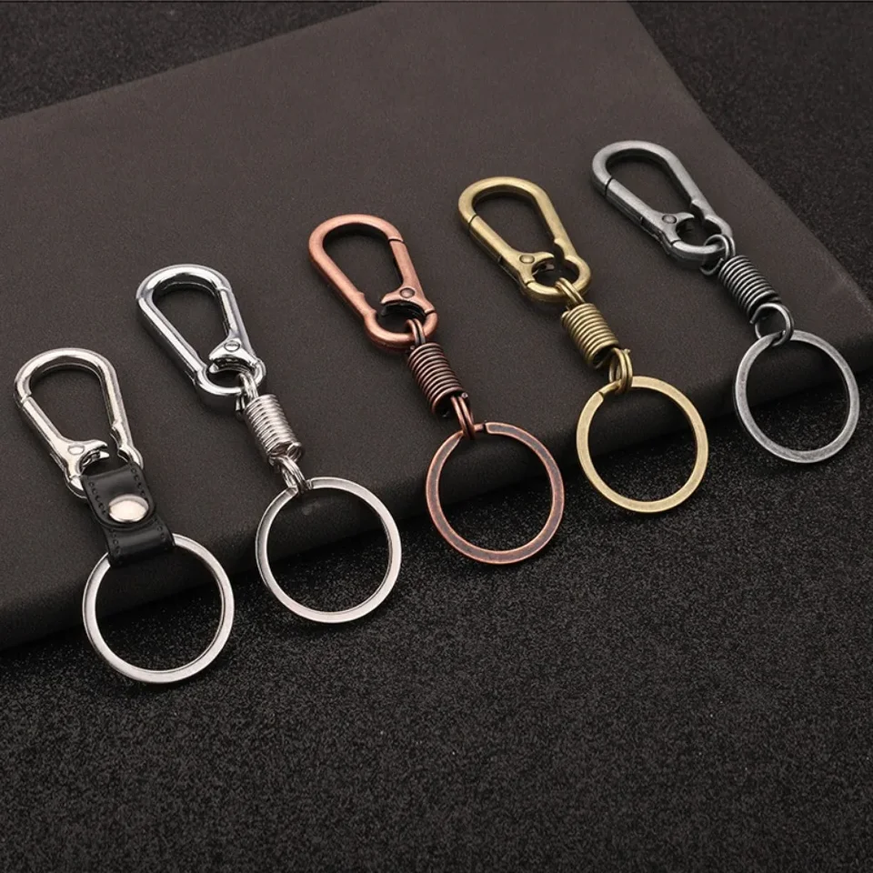 Kreatívne mechanické jarné retro štýl Metal Cute Keychain prívesok kľúča kľúča Prsteň doplnky personalizované milenec kľúče malý darček