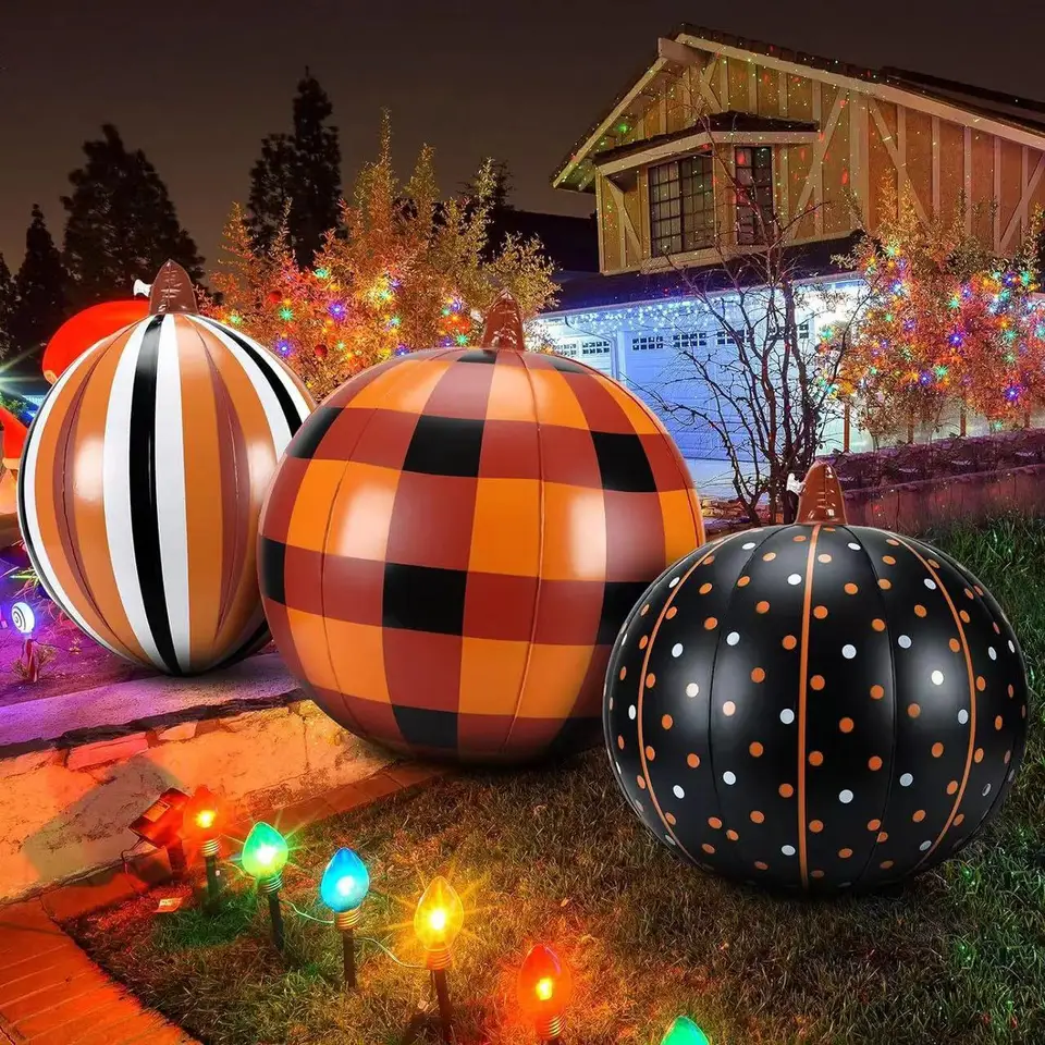 Kreatívne nové nafukovacie tekvica na halloweenské dekorácie umelé cushaw vonkajšie záhradné ozdoby strašidelné udalosti