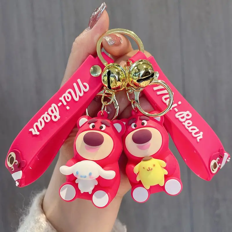 Kreatívne objatie sanrio cinnamoroll Pompom Purin Kuromi My Melody Nové roztomilé karikatúra silikónová bábika Keychain Dekoratívny prívesok