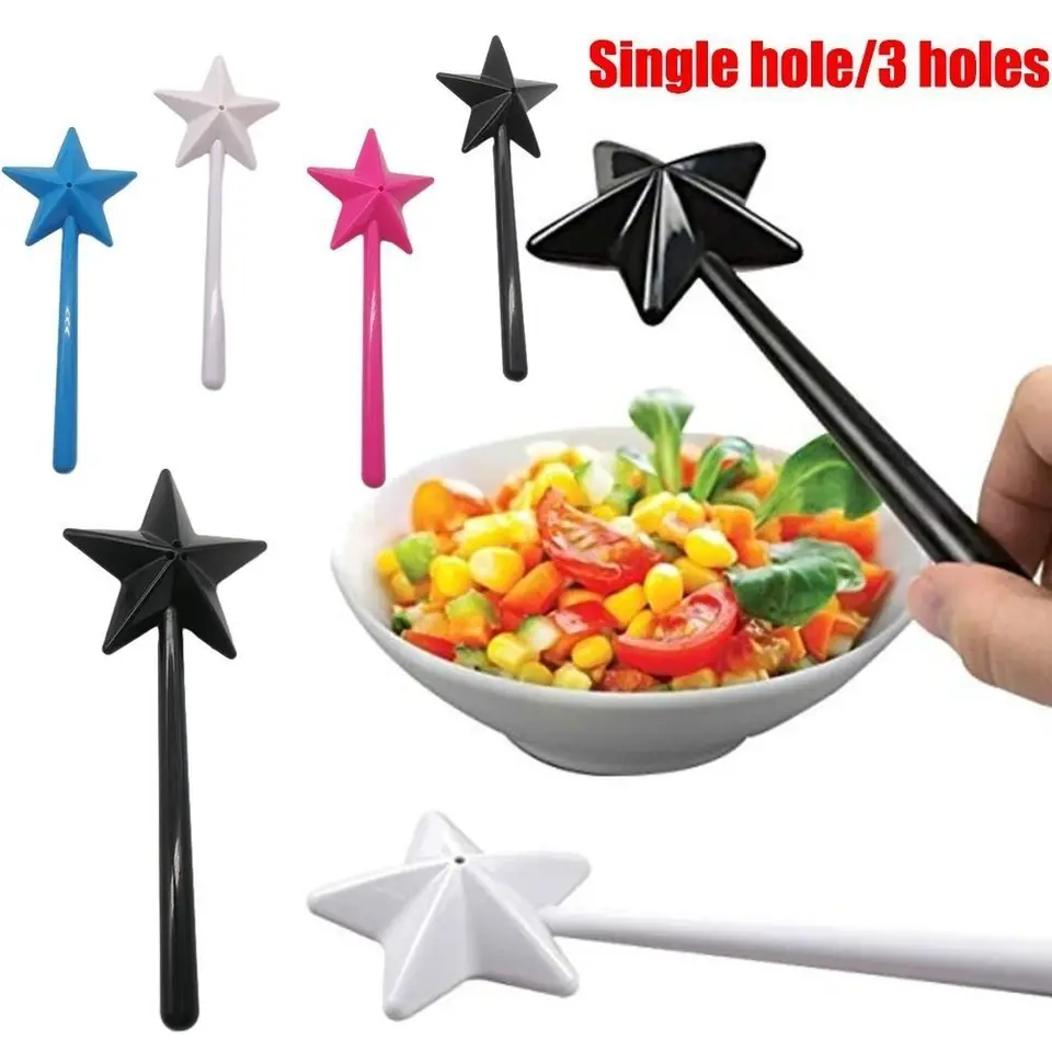 Kreatívne plasty Salt Shakers hviezda dlhé ruky korenie Shaker Domácne doplňujúca slaná paprika Magic Wands Kuchyňa a stravovanie