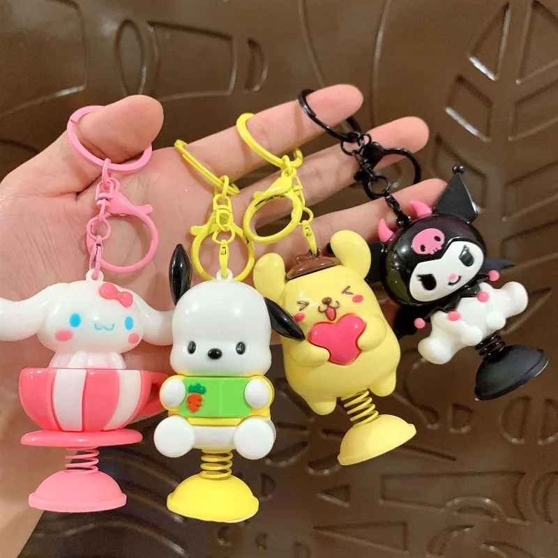 Kreatívne roztomilé karikatúra Sanrio kuromi cinnamoroll moja melódiu Hellokitty Car Keychain prívesok dekorácie Darčekové animácie Periférne