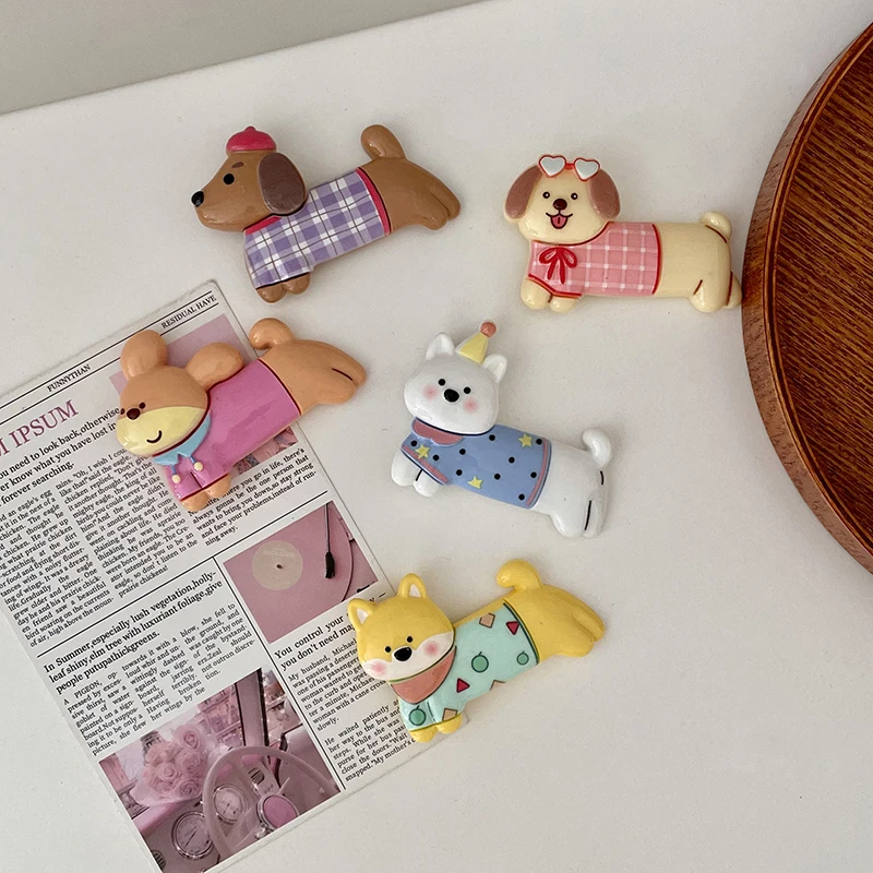 Kreatívne roztomilé psie chladnička magnet karikatúra jazdecká shon domáci výzdoba nálepka Kawaii zvieracie chladničky Magnety dekorácie jedinečný darček