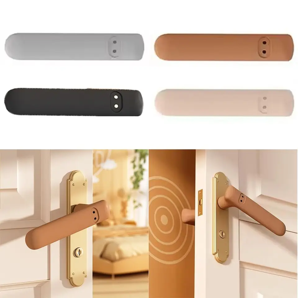 Kreatívne silikónové kľučky dverí kryt proti kolízii proti kolízii Ant-Static Doorknob rukáv proti šikanovaniu tiché dverové gombík