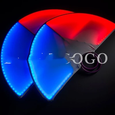 Kreatívne viacfarebné LED LED žiariace fanúšikovia Gogo Kostým Interaktívna barová atmosféra rekvizity polkruh