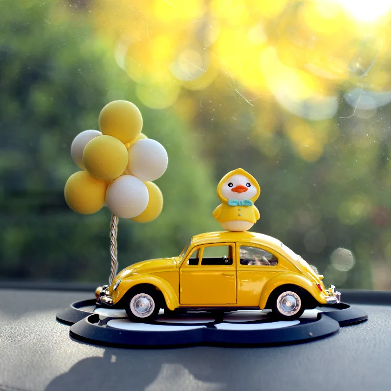 Kreatívne žlté dieťa Duck Car Model Ornament Accessories