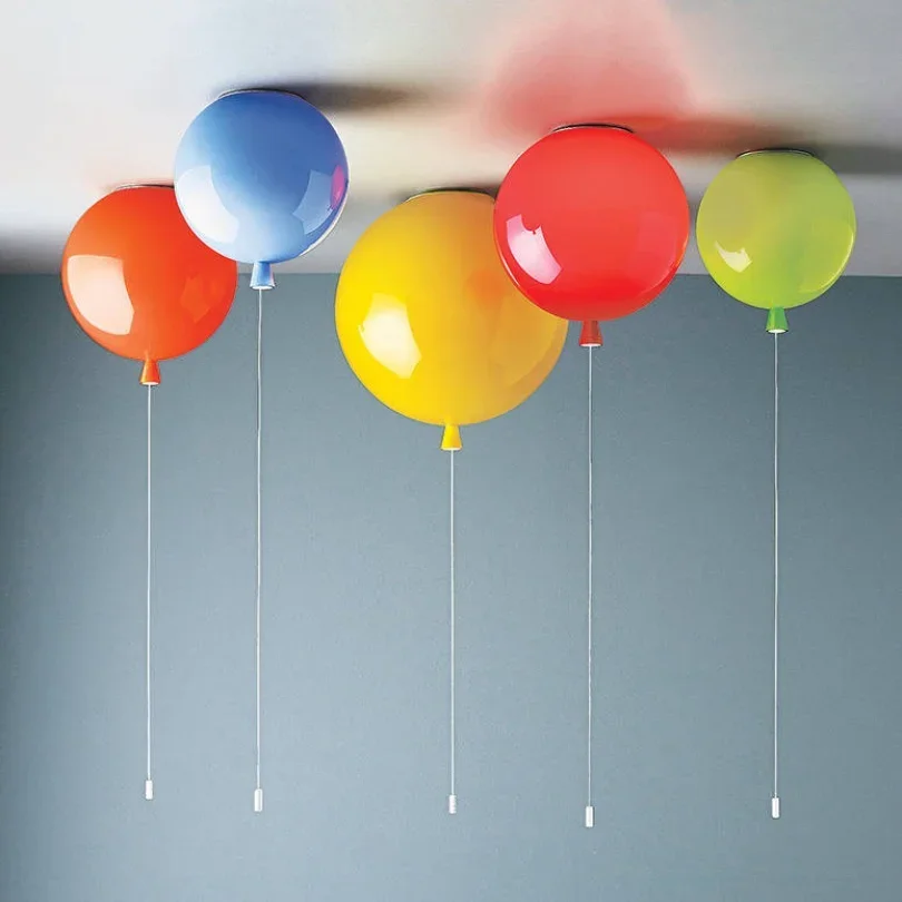 Kreatívny balón stropný lampa Detská izba spálňa reštaurácia Hallway nočná dekorácia LED visiace svetlá farebné osvetlenie
