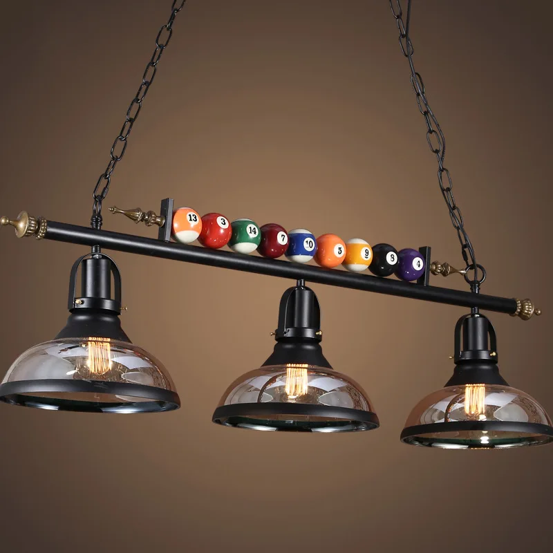 Kreatívny biliardový stolík prívesok Light Loft Ozdobte kuchynskú reštauráciu Bar Bar Farmhouse Lighting Indoor Home Luster Suspension