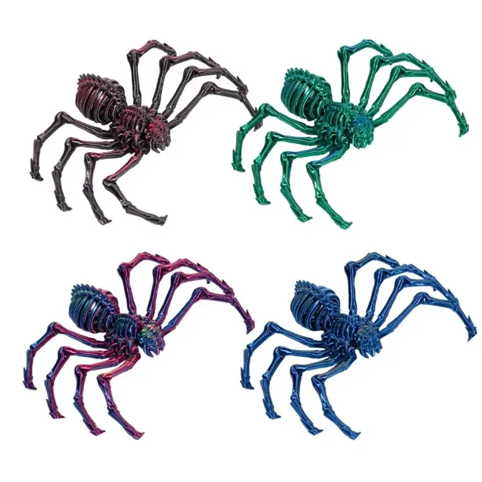 Kreatívny plastový 3D kĺb Movinable pavúk 5 farieb pohyblivé pavúky stolné ozdoby detská hračka