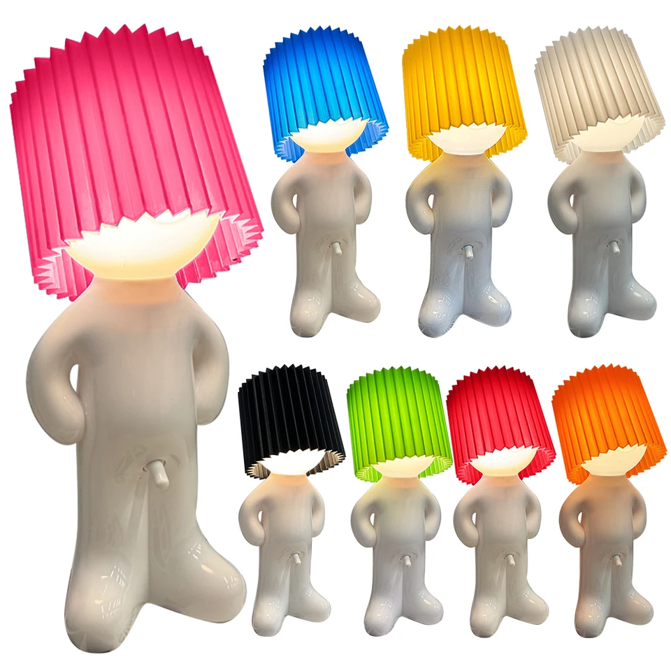 Kreatívny stôl malé knihy Lights Little Naughty Boy Night Light Slach Shy Man Lamp pre deti izba s osvetlením nočného stolíka s tienidlám