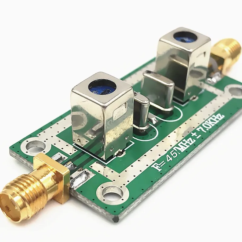 Kremenný kryštalický pásový pásový filter s úzkym pásmom 45 MHz ± 7 kHz