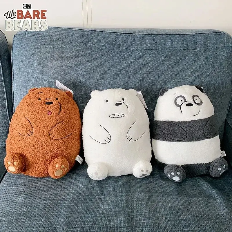 Kreslené anime figúrky, ktoré holé medvede plyšová hračka grizzly panda ľadový medveď roztomilé plnené zvieracie vankúše hračky pre deti pre deti