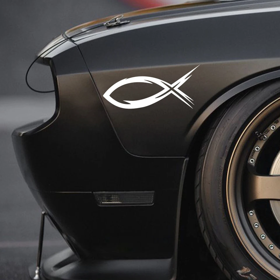 Kresťanské ryby kmeňové nálepka auto okenné kamión Wall Dvere Ježiš symbol znak vinylové obtisky nárazník laptop grafika dekorácie doplnky