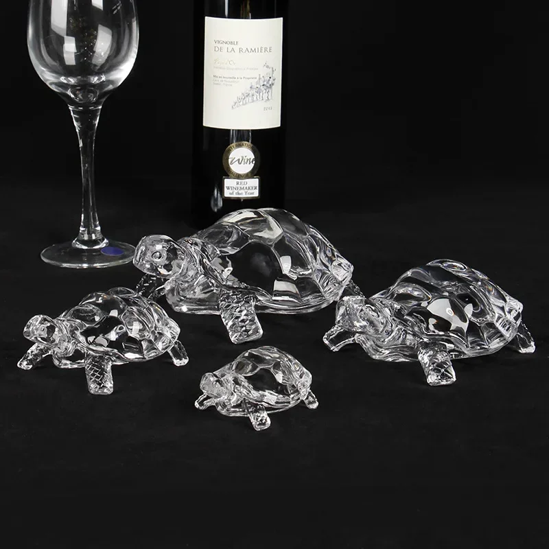 Krištáľová korytnačka figurína miniatúrna korytnačka čínština Lucky Lucky Feng Shui Ornament pre domácu kanceláriu dekorácie Doplnky Doplnky