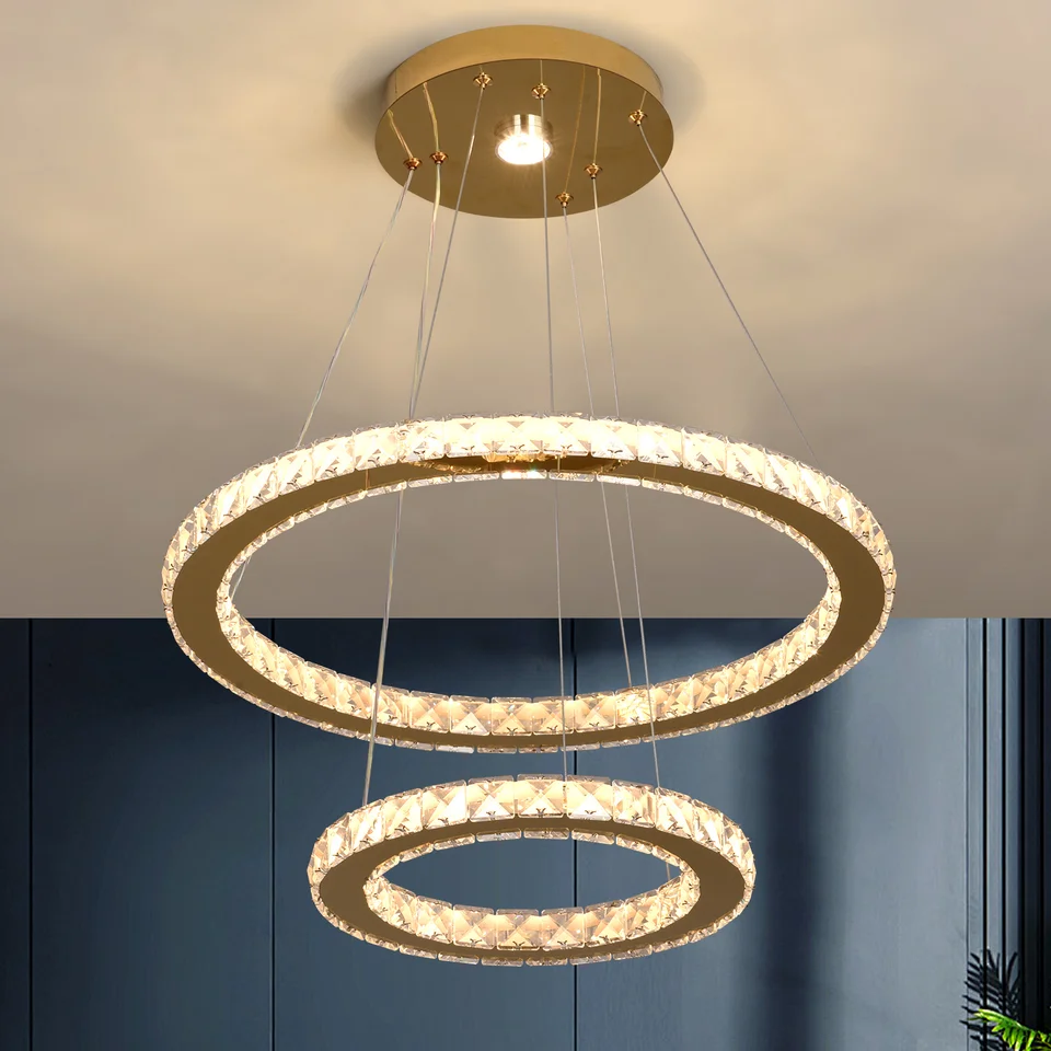 Krištáľové prívesok LIGHT LED LESH Moderný strop visiace lampa obývacia jedáleň Nordic kuchyn