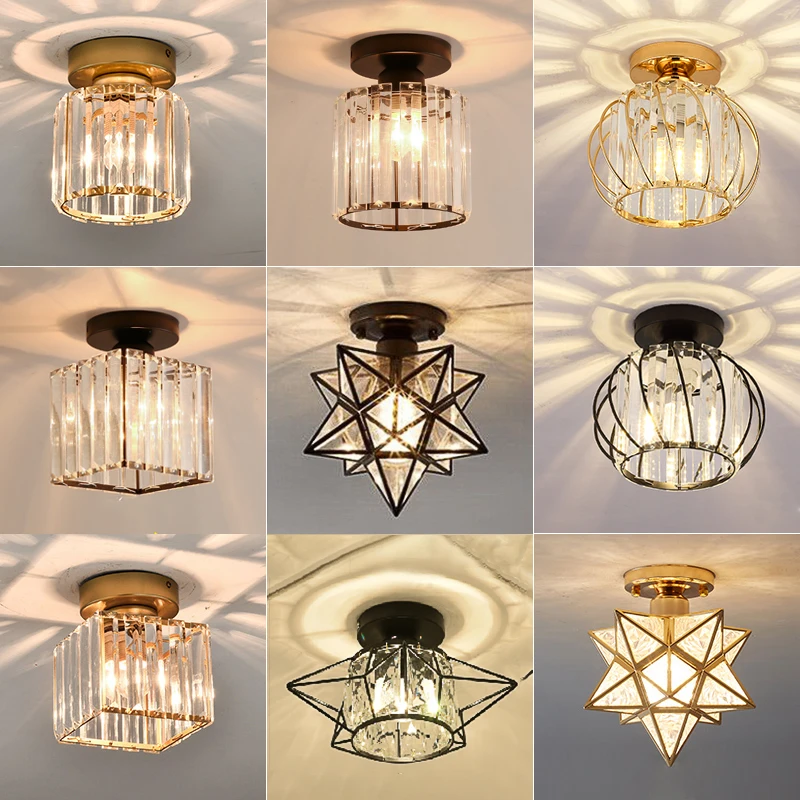 Krištáľové sklo Nordické jednoduché nové moderné LED LED LETSKÉ LISTLELY LIVETNÉ PRÁVA ŠTÚDIA URSKE KORIDOR FLATS LAMS LAMPS INDORON osvetlenie