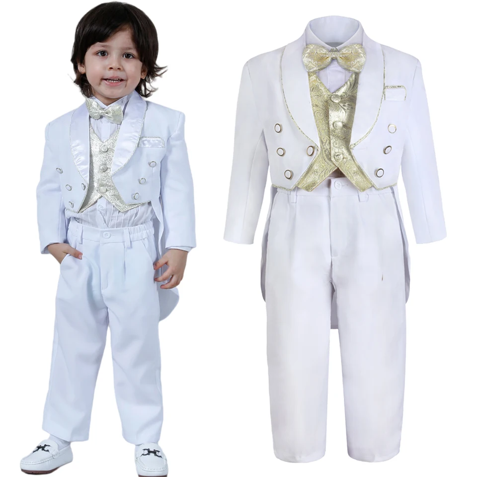 Krst outfit for Boys Kids Tuxedo dieťa Christing Suit Svadobný obrad Svadobný obrad požehnanie oblečenia Dojčenská formálna sada