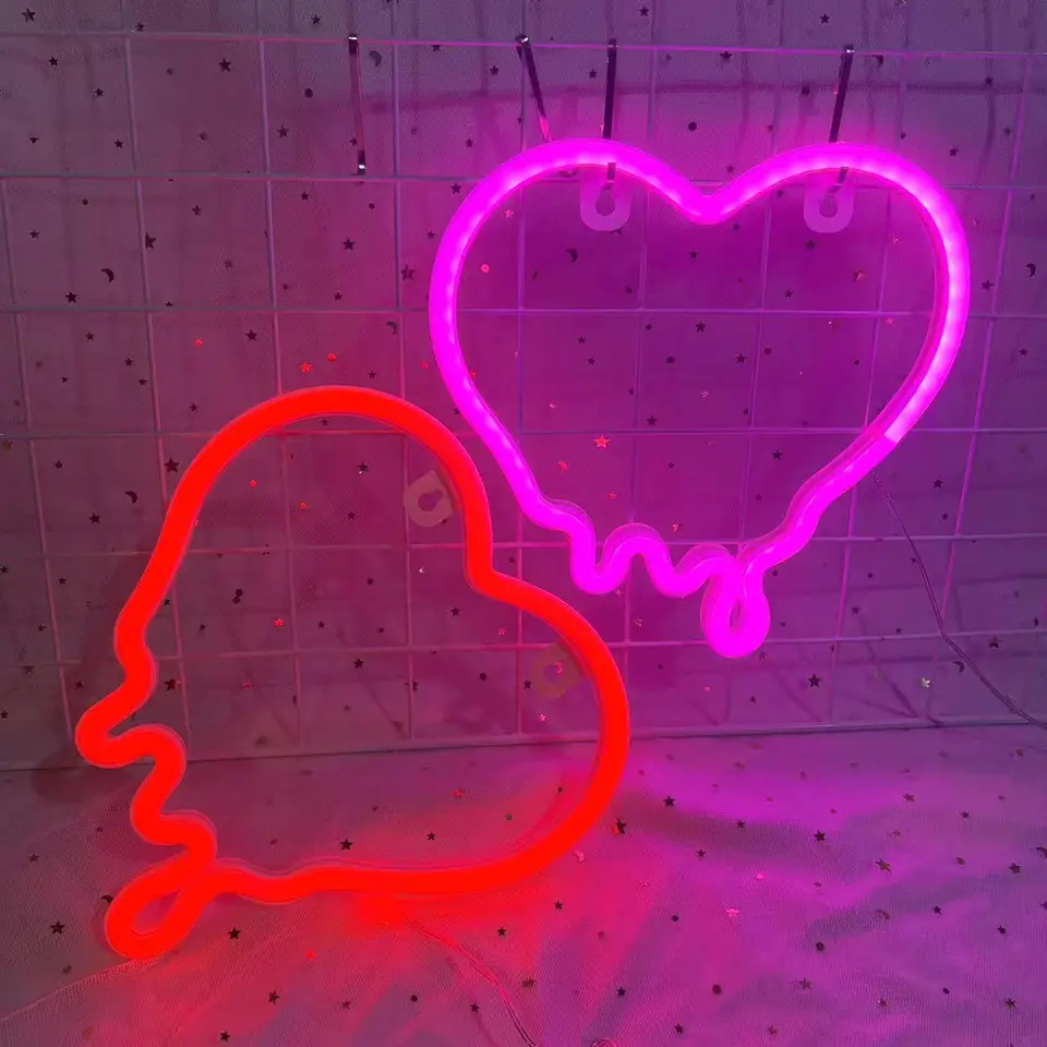Krvácanie srdca neónové znamenie LED Love Love Light for Party Svadba narodeniny Domáca dekorácia stolová lampa dekorácie dekorácie Valentína darček
