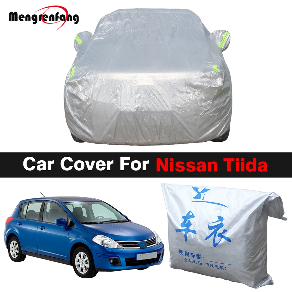 Kryt automobilu Outdoor Anti-UV Sun Shade Snow Rain Drah Ochranný kryt vetru pre nissan tiida sedan hatchback