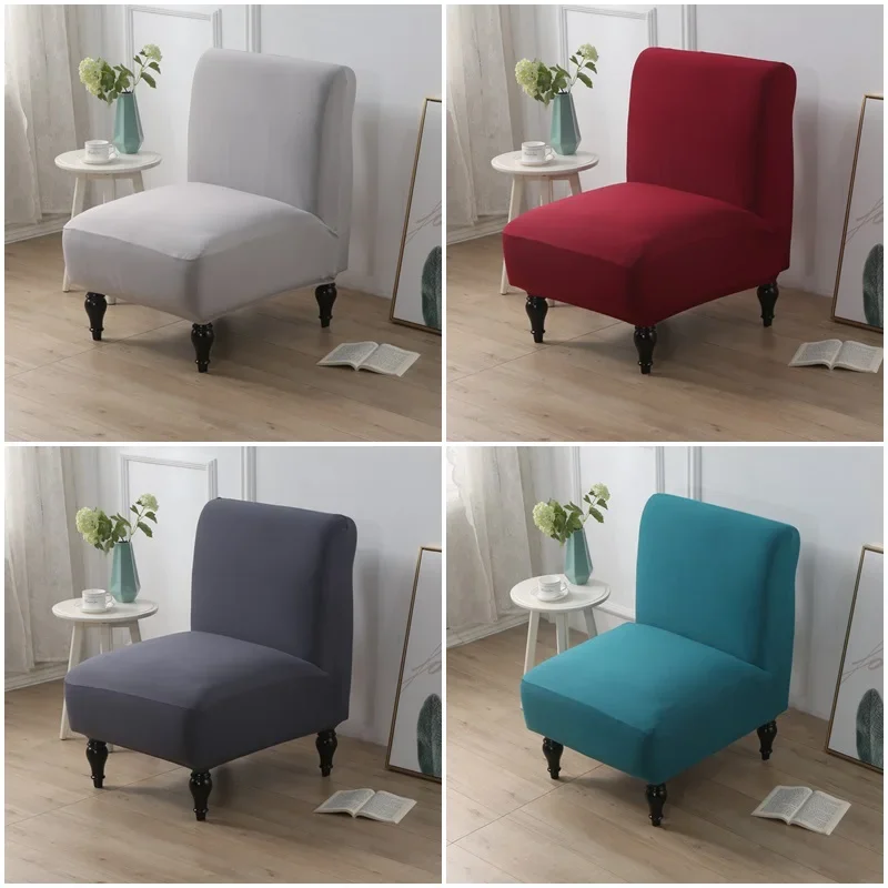 Kryt bez paže bezseda Kryt s pevnou farbou Stretch sedadla sedadla Slipcovers Proti sklz chrániče stoličiek pre jedáleň Hotel dekor