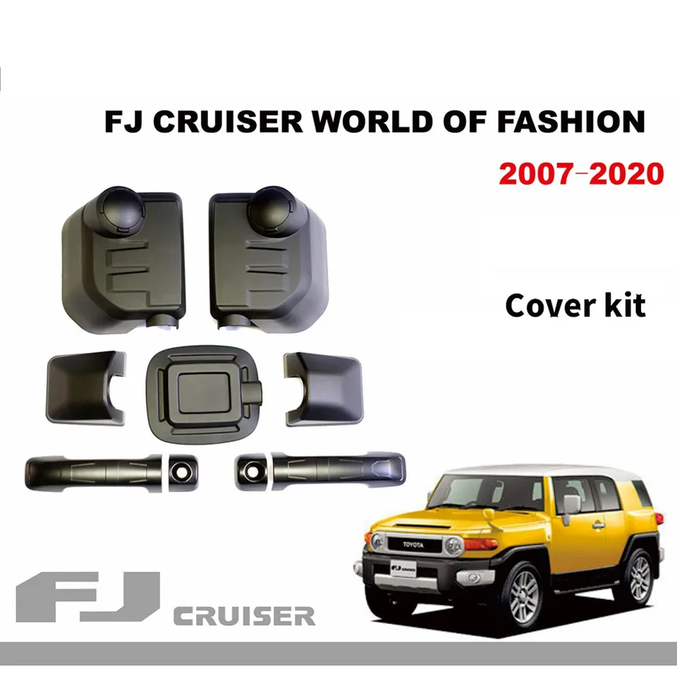 Kryt bočného zrkadla pre Toyota FJ Cruiser Exterior Accessories Blackened Tank Zrkadlo kryty FJ Cruiser vonkajšie dvere kľučky krytu dverí