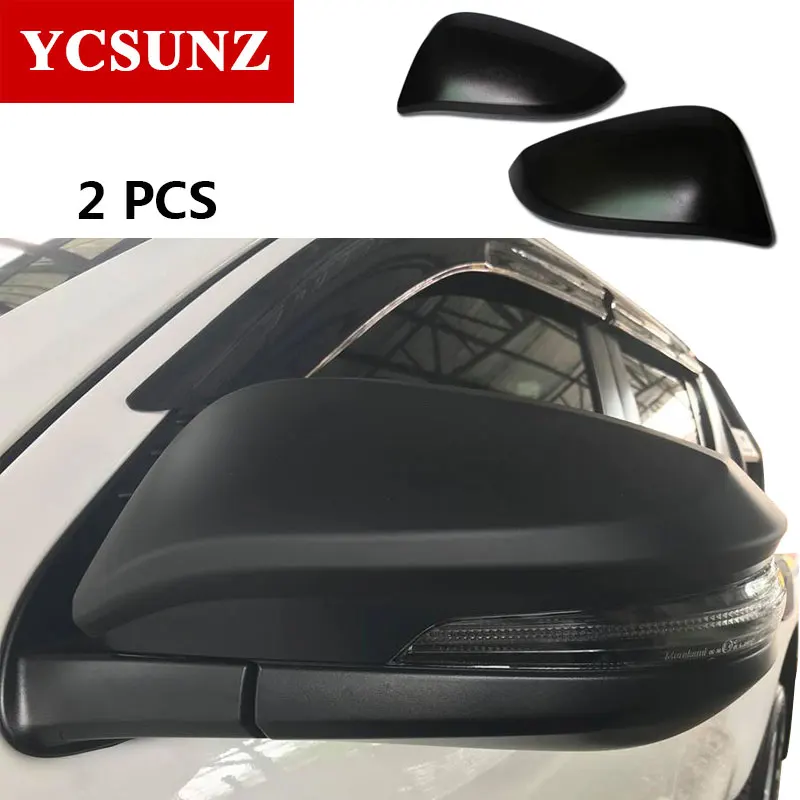 Kryt bočného zrkadla z uhlíkového vlákna Čierne zrkadlo Čierne zrkadlo pre Toyota Fortuner Hilux SW4 Revo Rocco 2016-2019 2020
