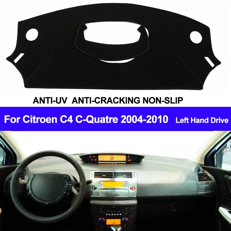 Kryt Dash dosky na palubnú dosku pre palubnú dosku pre Citroen C4 C-Quatre 2004 2005 2006 2007 2008 2009 2010