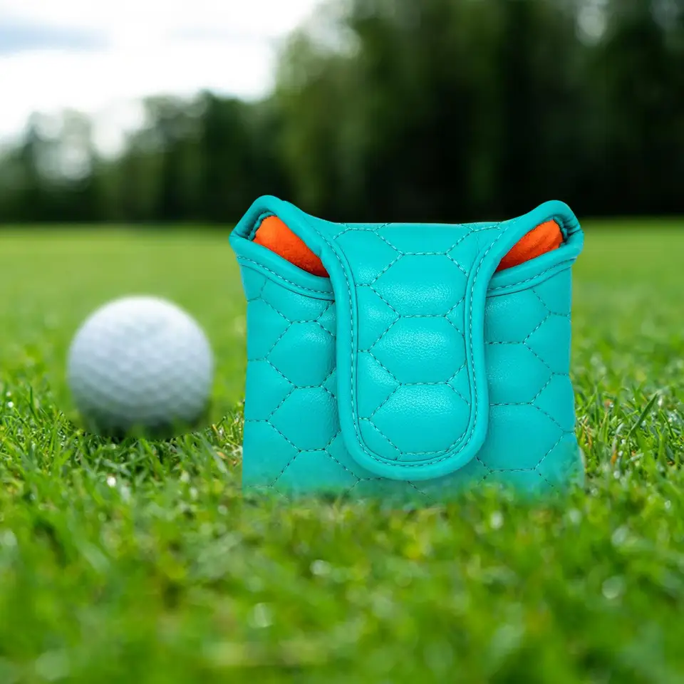 Kryt hlavy Golf Mallet Putter, hlavný úvod golfového klubu, ochrana ochrany, chránič hlavy, štvorec, rukáv pre golfové aktivity modrá