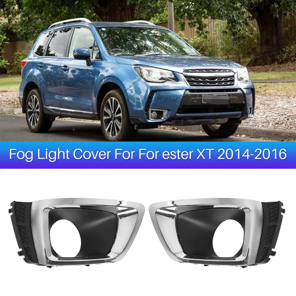 Kryt hmly na chrómovú hmlu Grill Grill Rámový obklad LAMP LED LED svetlomet hmlového svetla pre Subaru Forester XT 2014-2016