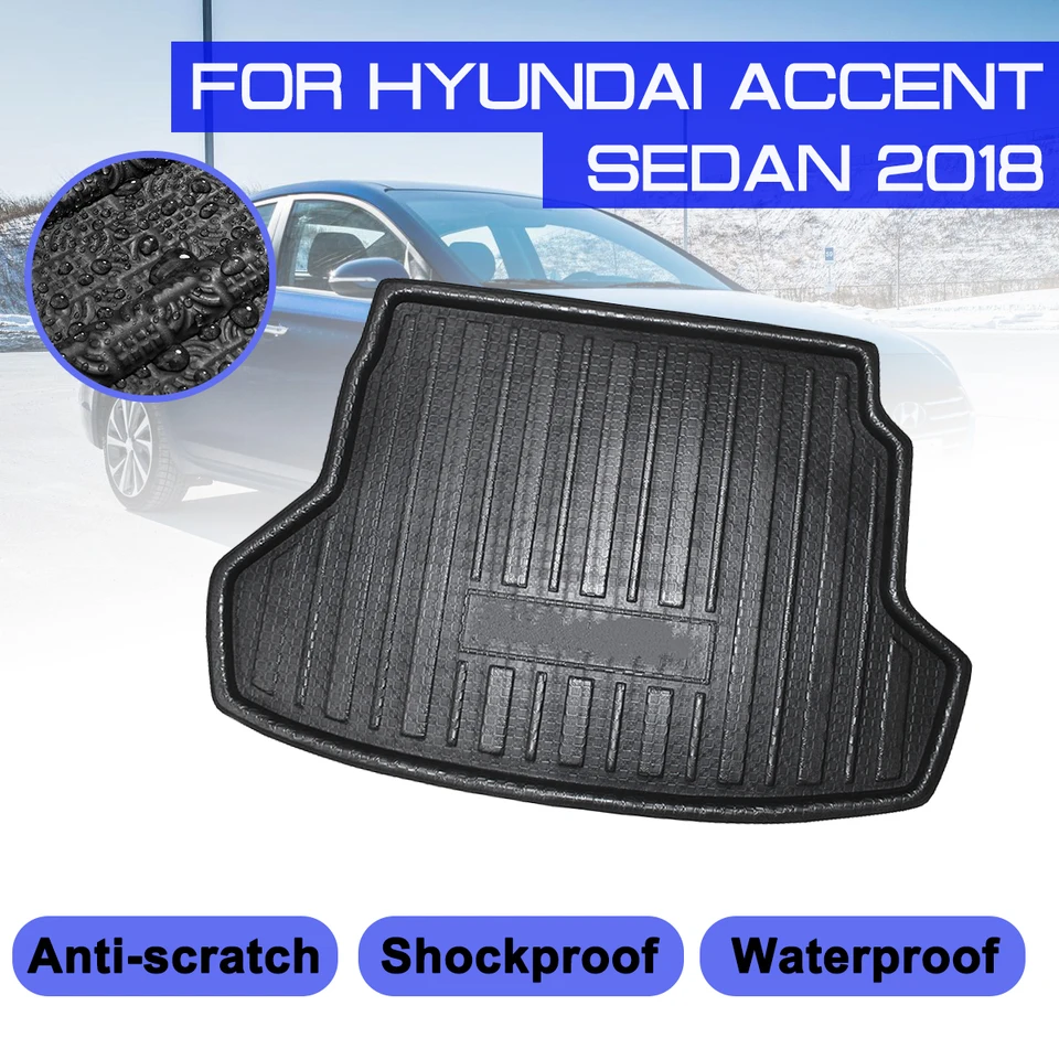 Kryt koberca na podlahové podlahové podlahy Koberec zadný kmeň protimizový kryt pre sedan Hyundai Accent Sedan 2018