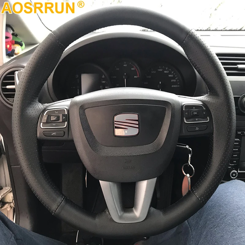 Kryt koženého volantu pre auto pre sedadlo Leon Alhambra Toledo 2010 2012 2012