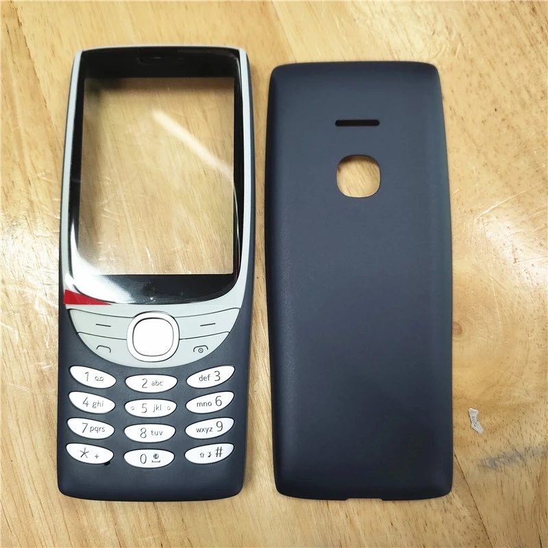 Kryt krytu s úplným krytom pre Nokia 8210 4G predný rám+kryt batérie s anglickou klávesnicou