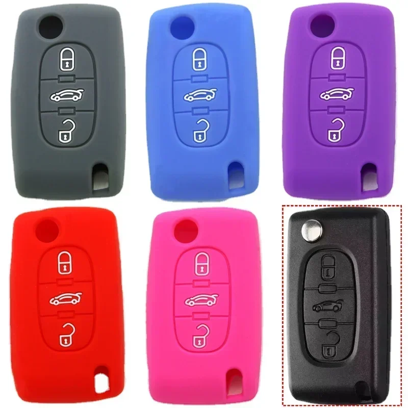 Kryt kľúča na kľúče pre kľúče pre kľúče pre Citroen C3 C6 XSara Picasso Berlingo 3 Tlačidlo Skladanie flip diaľkového kľúča