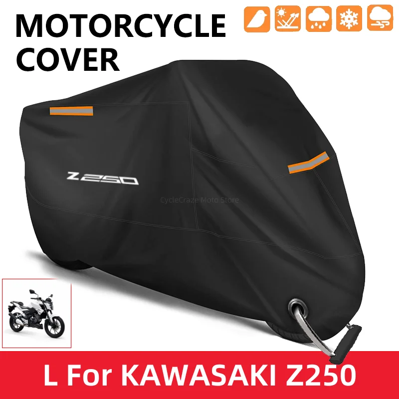 Kryt motocykla Vodotesný vonkajší kolobežník UV ochranný kryt prachového obalu pre Kawasaki Z250 Z250SL Z 250 SL 2013 2014 2014 2015