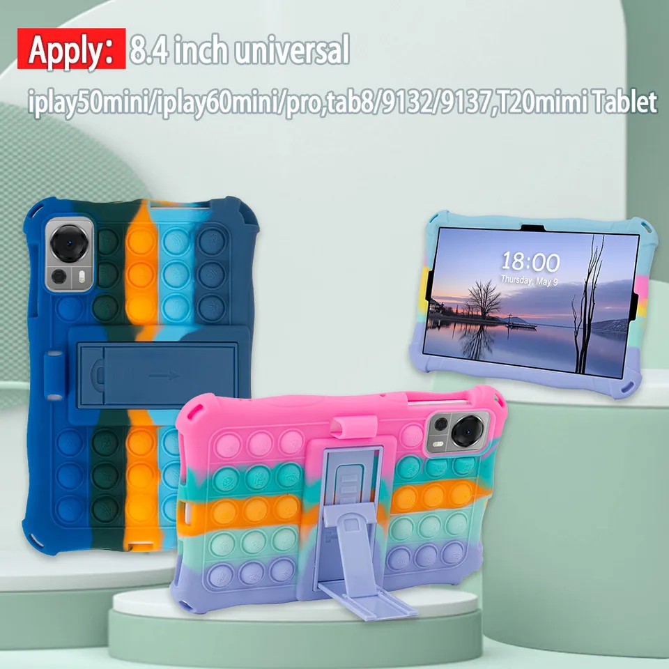 Kryt mäkkých silikónových detí pre alldoCube iPlay 50 Mini AlldoCube iPlay 60 Mini Pro 8.4 2024 Tablet Case s nastaviteľným