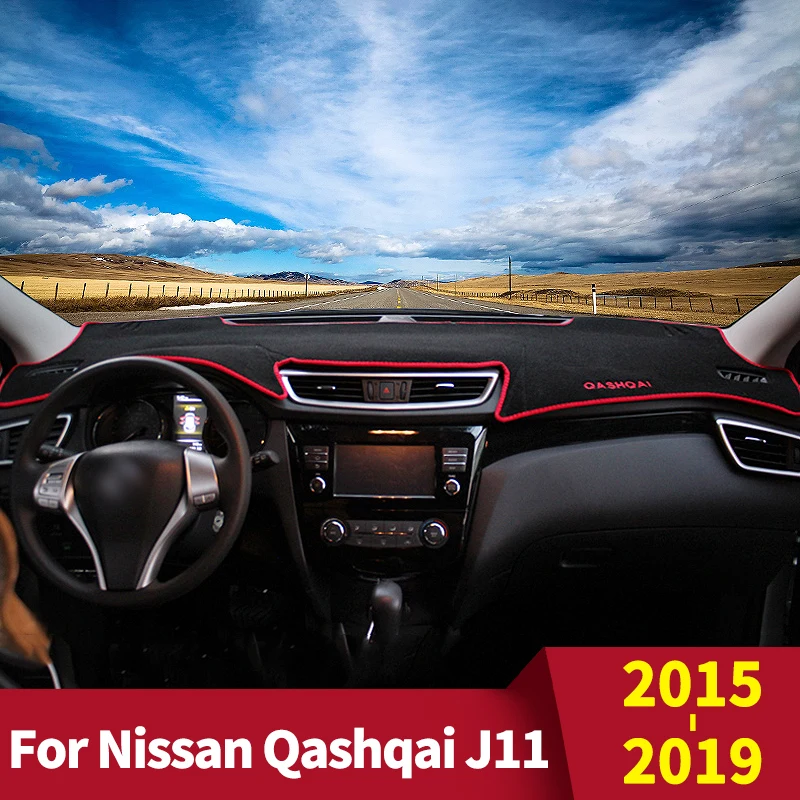 Kryt na palubnú dosku na palubné panely Mat Sun Shade Pad prístrojové panely pre koberce pre Nissan Qashqai J11 2014 2015-2017 2018 2019 2020 Príslušenstvo