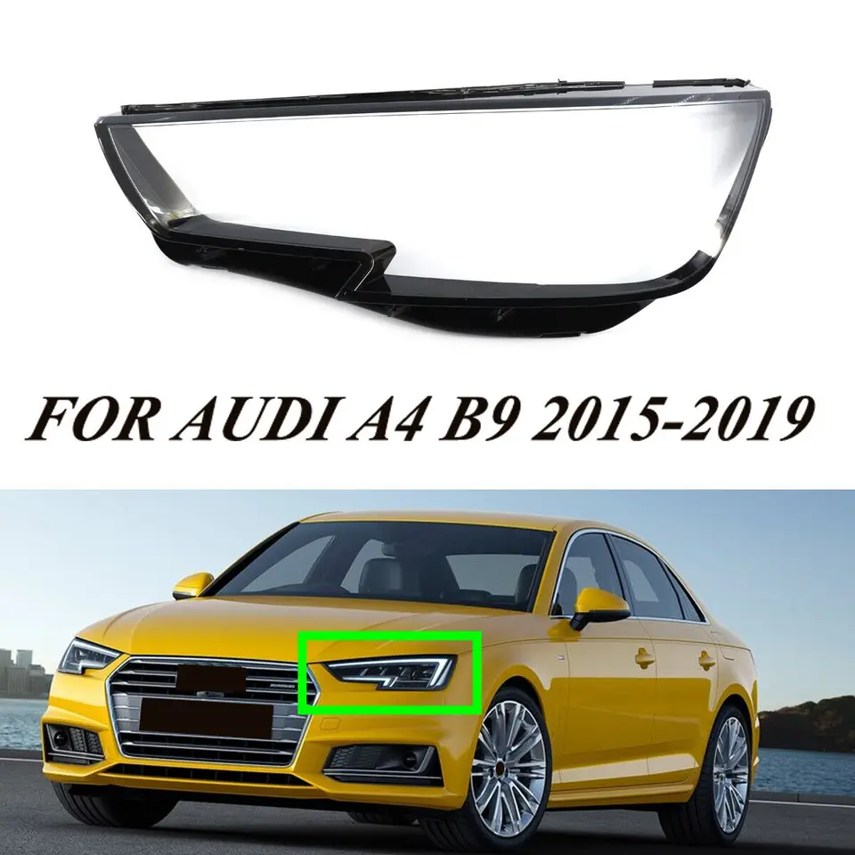 Kryt objektívu predného svetlometu pre auto pre Audi A4 A4L 2016 2017 2018 2019 Priehľadné lampa s obalom na obálku svetlometov