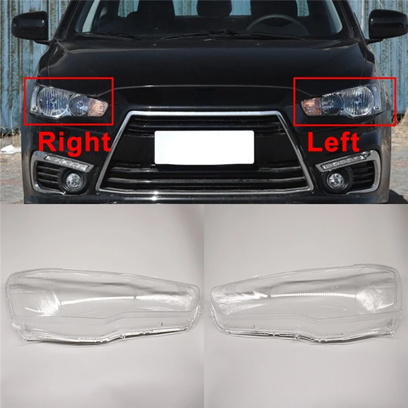 Kryt objektívu s hlavou vozidla pre Mitsubishi Lancer Ex 2010-2016 Lampka tieni svetlomet Slávnostná šošovka Plexisk.