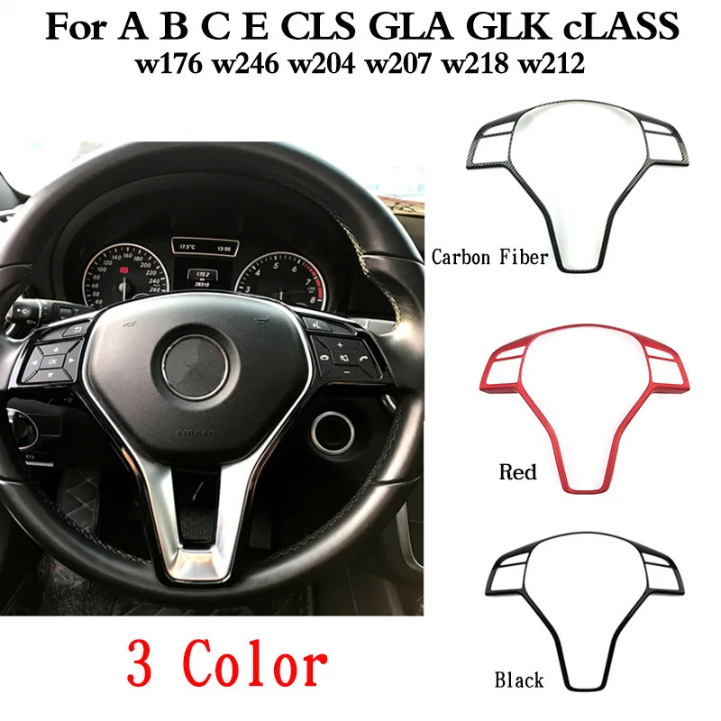 Kryt obkladov vozidla na volant Rámový kryt pre Mercedes Benz Abce Cla Cls GLA GLK Trieda W176 W246 W204 W207 W218 W212