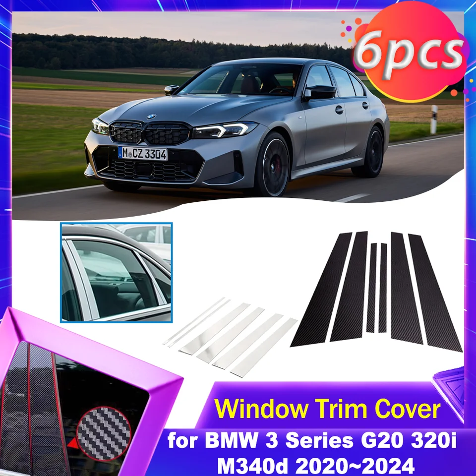 Kryt obkladu okna pre dvere pre dvere pre BMW 3 Series G20 320I M340D 2020 ~ 2024