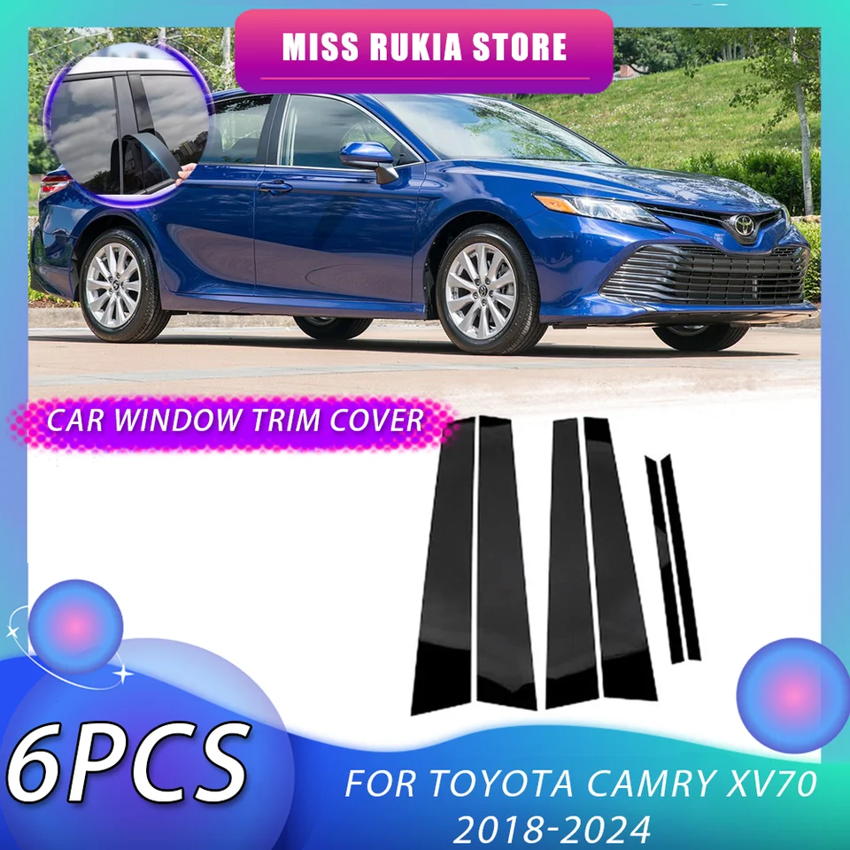Kryt obkladu okna pre Toyota Camry 70 xv70 2018 ~ 2024 2021 Daihatsu Altis Čierny lišta stĺp stĺpky Dvere Príslušenstvo