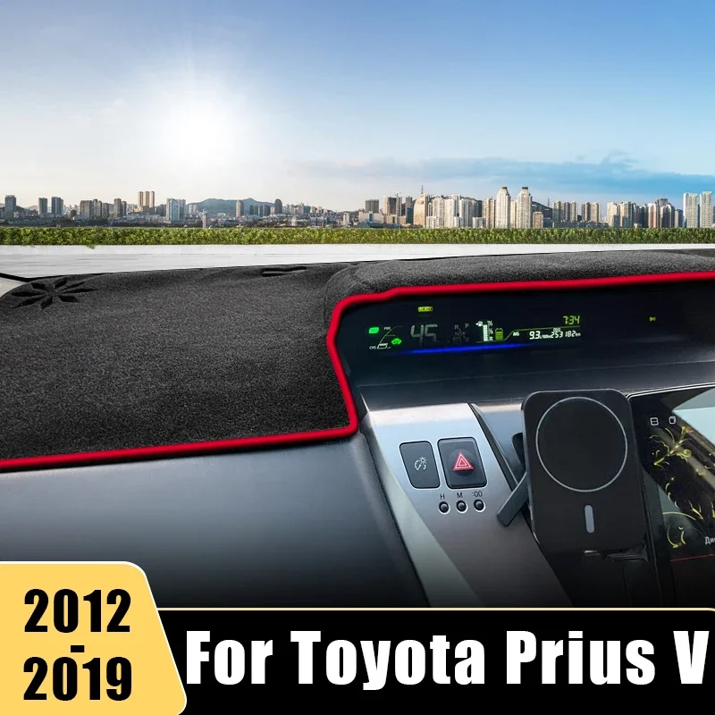 Kryt palubnej dosky pre dashboard pre toyota Prius proti Alpha Daihatsu Mebius 2012-2018 2019 Zvw40 Dash Board Sun Shade Pad Anti-UV Case Case