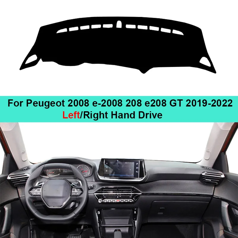 Kryt panelového panela pre PEUGEOT 2008 E-2008 208 E208 GT 2019-2022 Koberec Dashboard PAD SUN SUN SUNCE UV Vankúš