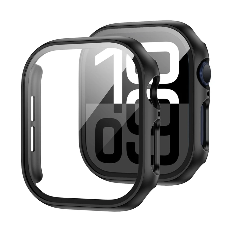 Kryt pre puzdro na hodinky Apple 42 mm 46 mm séria 10/9/8/8/6/5/se 2 Hard PC nárazník Ochranné príslušenstvo Temperované sklo Iwatch