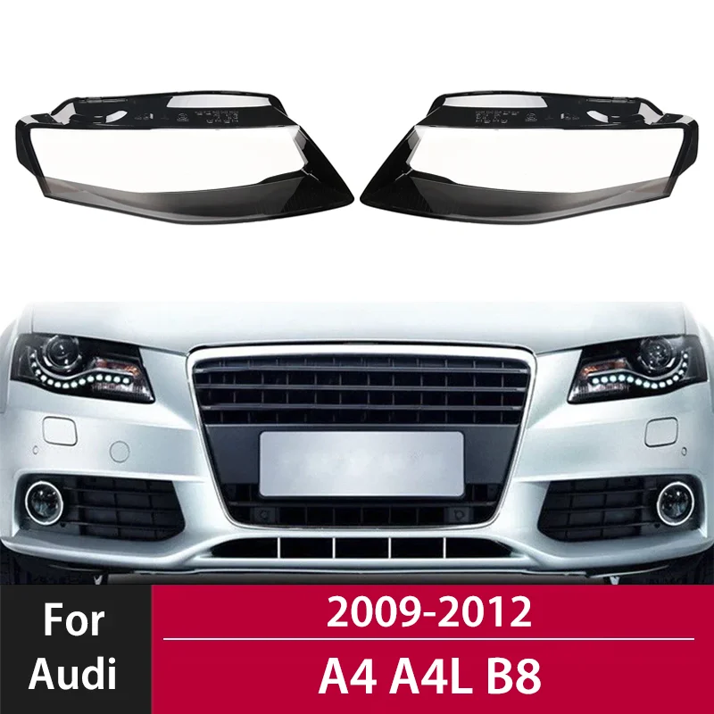 Kryt predného hlavného krytu s obalom Priehľadná objektív lampy pre Audi A4 A4L B8 2009 2010 2011 2012 2012